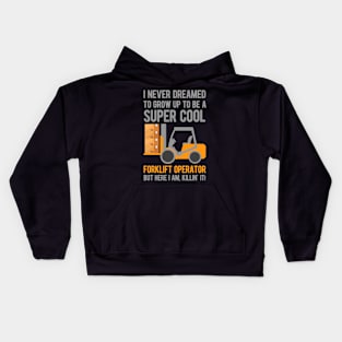 Funny Forklift Operator Kids Hoodie